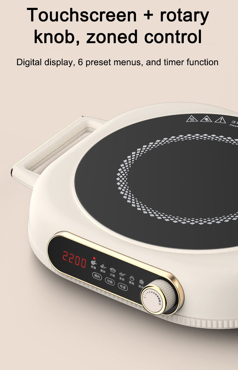 Electric Ceramic Infrared Heating Furnace Magnetic Waterproof Induction Cooker Hob Hot Pot Stir-Fry Stove Timer Heater Cooktop