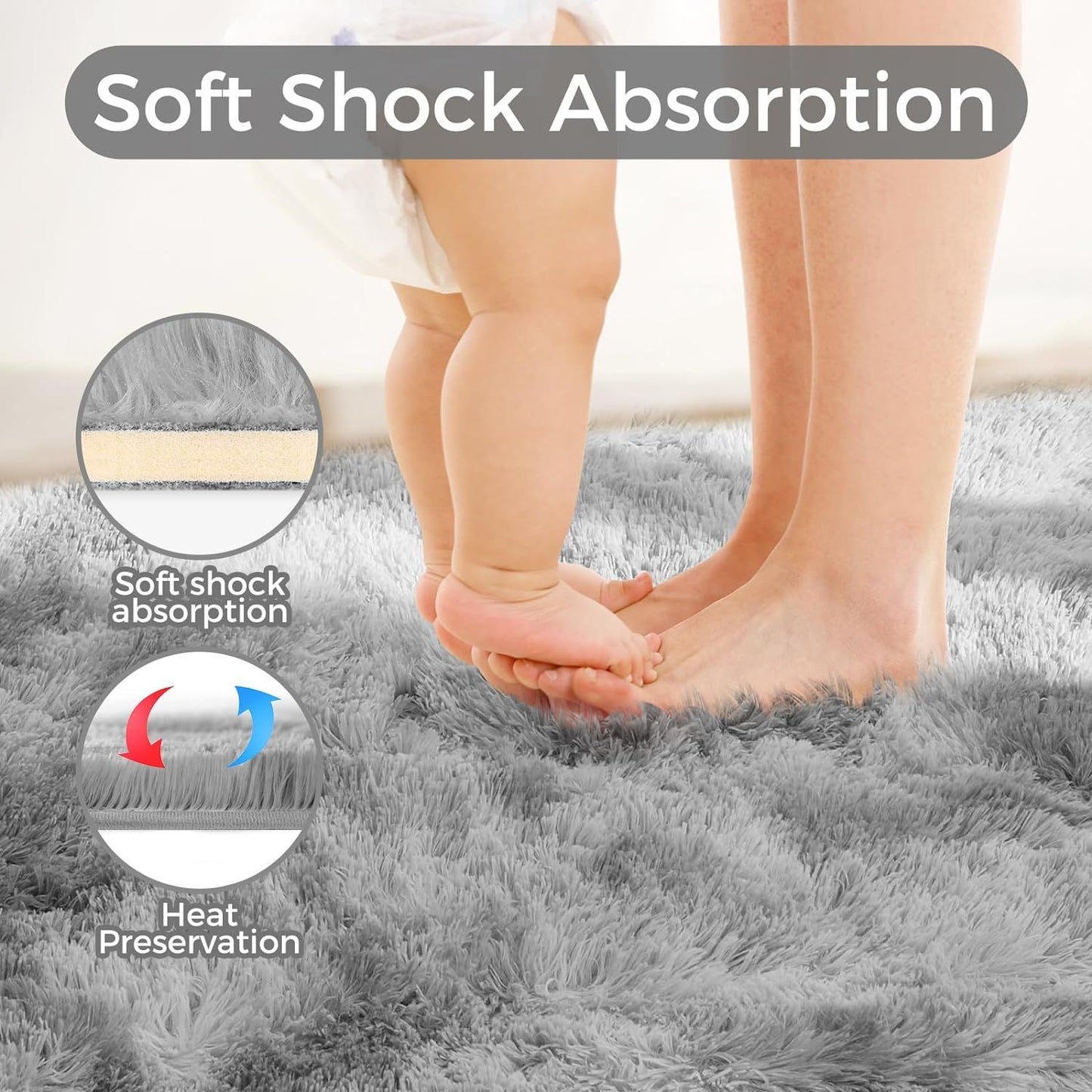 Silk Wool Carpet Living Room Plush Rug Bed Room Floor Fluffy Mats Non-slip Home Decor Soft Velvet Carpet Kids Room Blankets