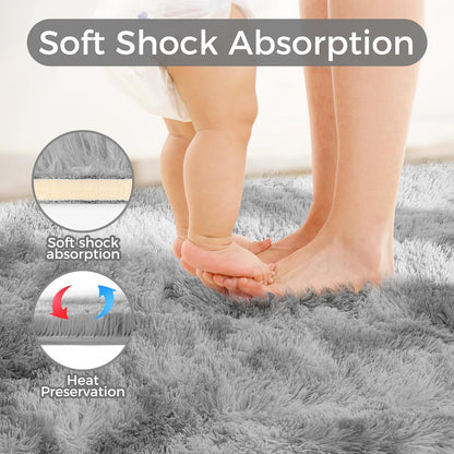 Silk Wool Carpet Living Room Plush Rug Bed Room Floor Fluffy Mats Non-slip Home Decor Soft Velvet Carpet Kids Room Blankets