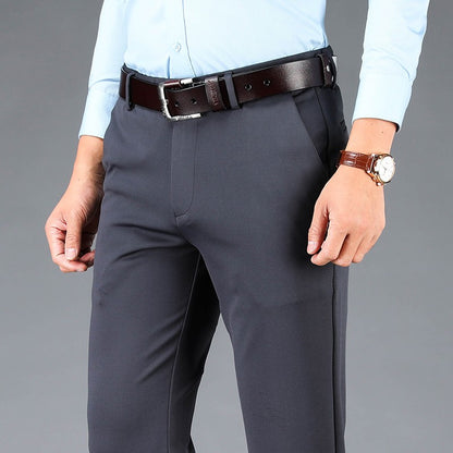 Calça Masculina Social Esporte Fina Primavera Outono Calças Pretas Azul Marinho Calça Social Masculina Calça Reta Esportiva Elegante Tamanho Grande