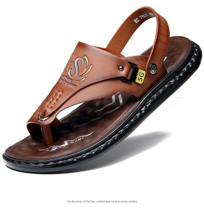 Brand Men's Sandals Summer Soft soled Anti slip Beach Shoes Male  Outdoor comfortable Men slippers Luxury High Quality sandalias