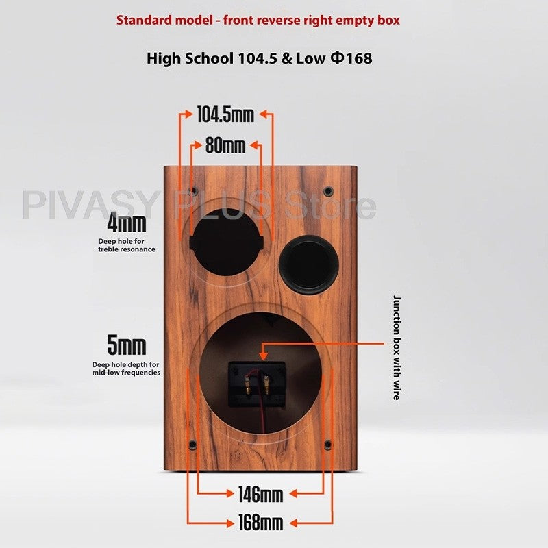 6.5 Inch Speaker Cabinet 18mm MDF Empty Sound Box DIY Enclosure Front Rear Port Speaker Accessories For Home Theater DJ Studio