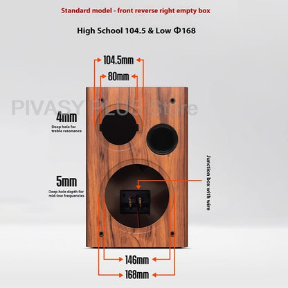 6.5 Inch Speaker Cabinet 18mm MDF Empty Sound Box DIY Enclosure Front Rear Port Speaker Accessories For Home Theater DJ Studio