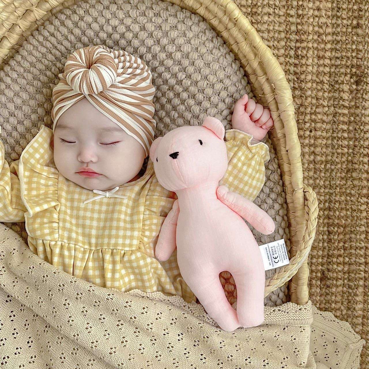 2024 New Little Bear Cloth Art Doll Cute and Creative Cloth Doll Doll Doll Adorable Baby Comfort Toy