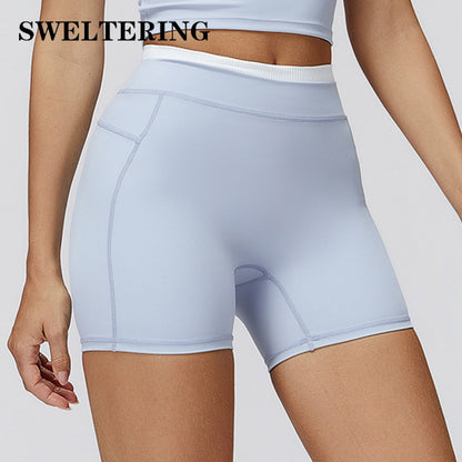 Yoga Shorts Gym Fitness Shorts Sports Cycling Shorts Woman Butt Lifting Workout Short Leggings Female Yoga Training Sportswear