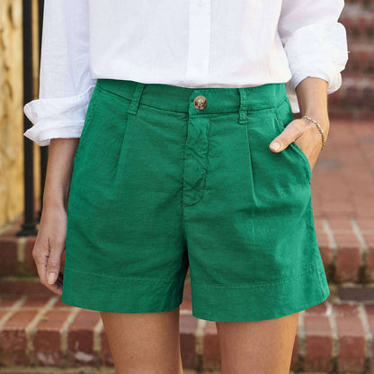 Cotton Linen Solid Shorts For Women Button High Waist Summer Loose Casual Pockets Shorts Female Pants Women Clothing