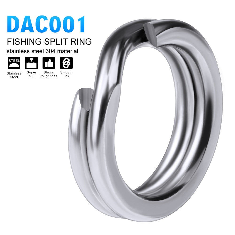 PROBEROS 50 Anéis Divididos para Pesca, Isca Rígida Crank, Prata, Aço Inoxidável 0#-12#, Acessórios Conectores de Pesca, Equipamento
