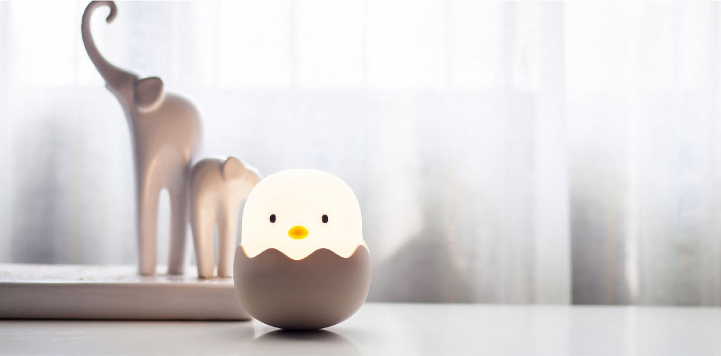Duck Silicone Night Light for Children With Timer Usb Rechargeable Dimming Touch Lamp Sleeping Bedroom Cartoon Animal Decor Gift