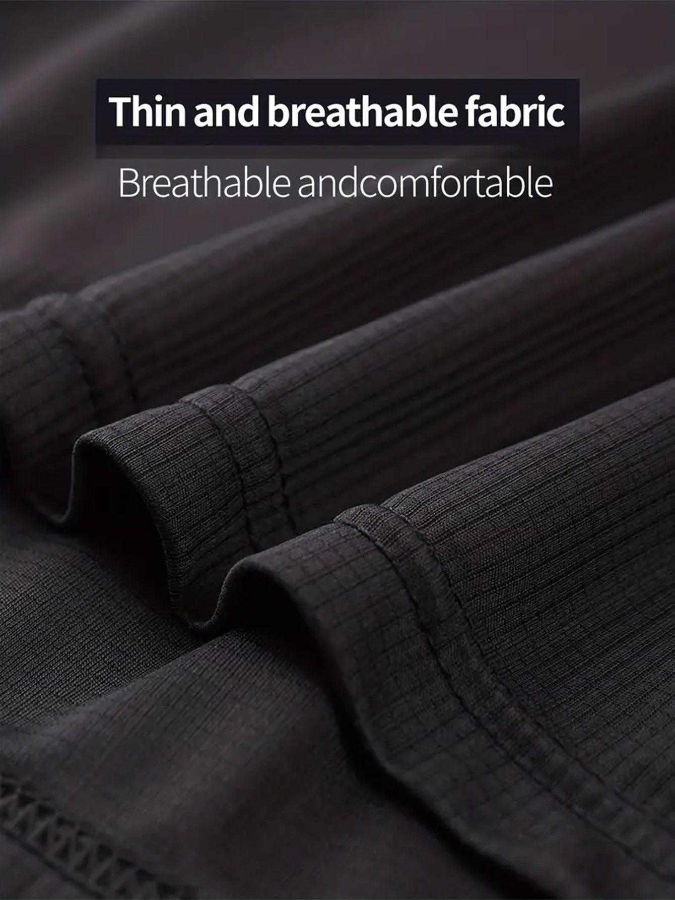 Round Neck T-Shirt 3-Piece Black Ultra-Light Men's Quick-Drying Breathable Sweat-Absorbent Shirt Suitable for Fitness Gym and Ru