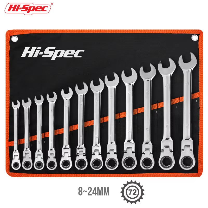 Jogo de Chave Soquete com Catraca de Torque Ajustável Hi-Spec Jogo de Chave Universal para Reparos de Bicicletas e Motocicletas Kit de Ferramentas Mecânicas