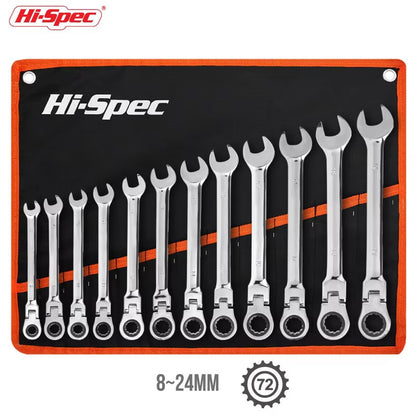 Jogo de Chave Soquete com Catraca de Torque Ajustável Hi-Spec Jogo de Chave Universal para Reparos de Bicicletas e Motocicletas Kit de Ferramentas Mecânicas