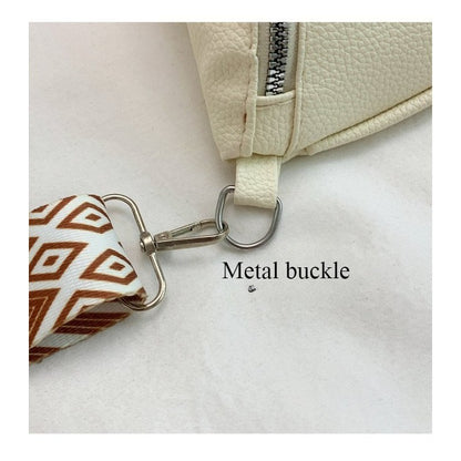 2025Casual solid color commuter bag simple western style street style fashion crossbody chest bag travel waist bag two-piece set