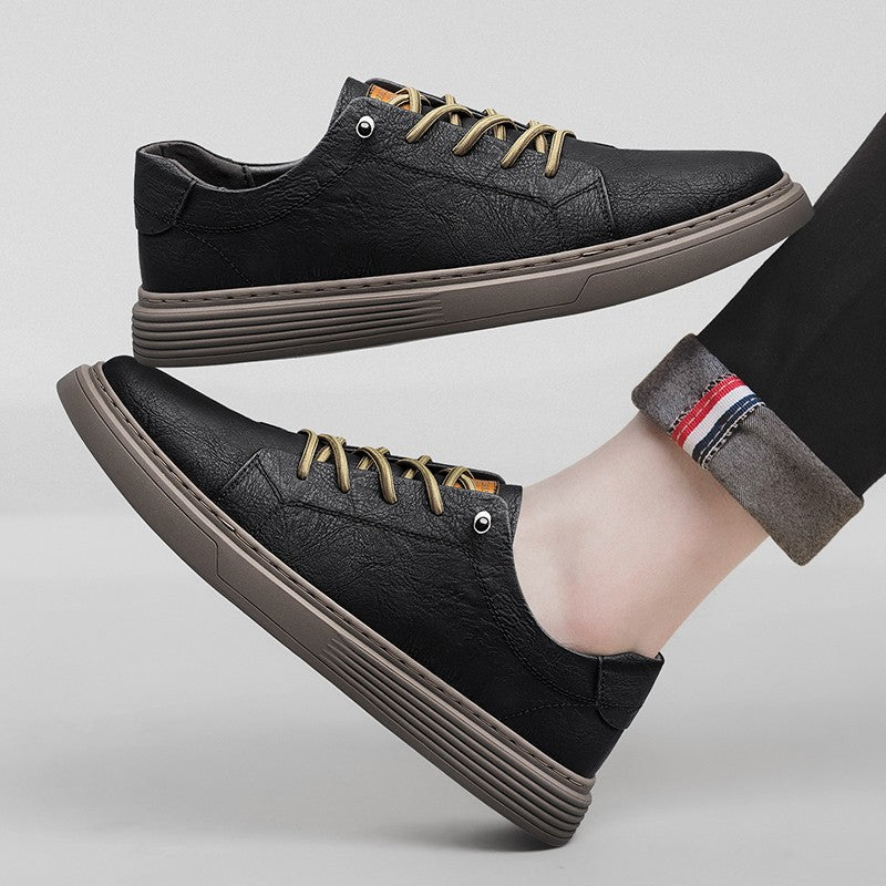 Genuine Leather Italian Casual Shoes Men's Lace Up Oxford Shoes Outdoor Jogging Shoes Office Men's Dress Shoes Large Size 36-45