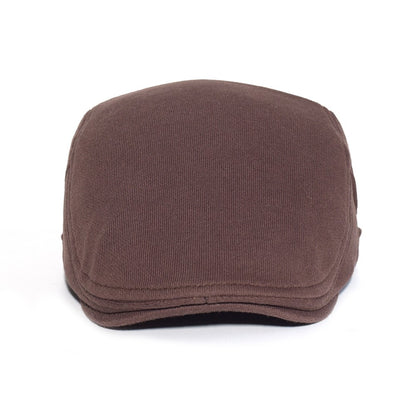 Cotton Adjustable Newsboy Caps Men Woman Casual Beret Flat Ivy Cap Soft Solid Color Driving Cabbie Hat Unisex Black Gray Hats