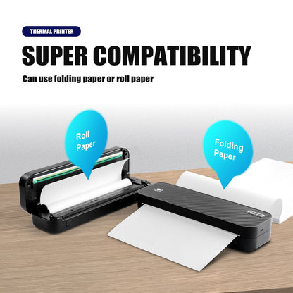 Impressora Térmica Portátil Sem Tinta A4 Bluetooth PDF Excel Word para Impressão de Documentos com Rolo de Papel para Trabalho de Escritório Casa Escola