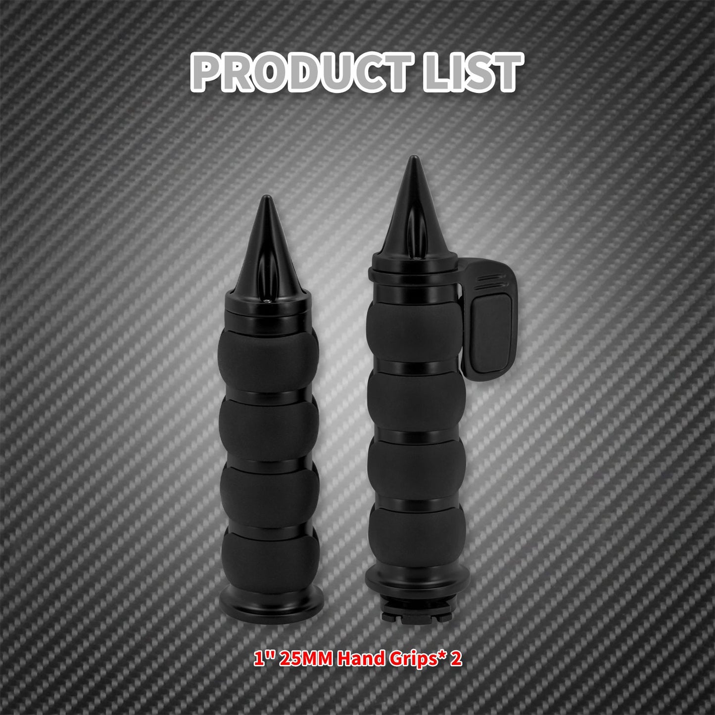 Manoplas de Guidão de Moto 1" 25mm Universal Para Harley Sportster XL1200 Touring Street Glide FLHR Dyna FXDL FLS