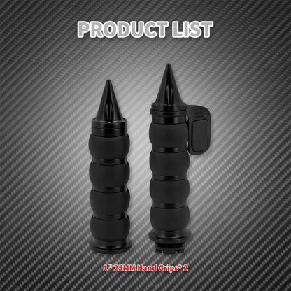 Manoplas de Guidão de Moto 1" 25mm Universal Para Harley Sportster XL1200 Touring Street Glide FLHR Dyna FXDL FLS