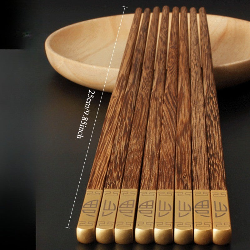 Conjunto de Hashis de Madeira Rosewood para Uso Doméstico Hashis de Madeira Sólida Hashis de Madeira Utensílios de Mesa Japoneses de Madeira Vermelho