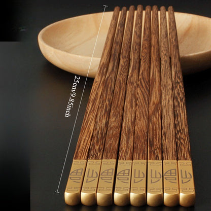 Conjunto de Hashis de Madeira Rosewood para Uso Doméstico Hashis de Madeira Sólida Hashis de Madeira Utensílios de Mesa Japoneses de Madeira Vermelho