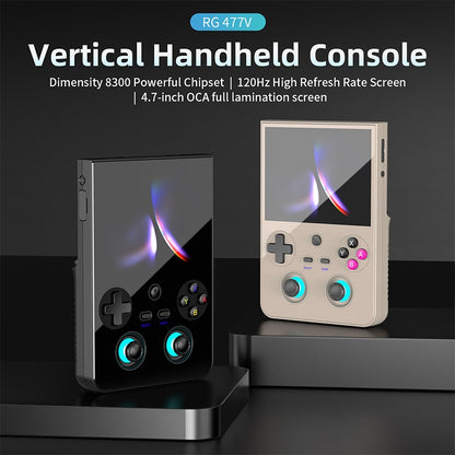 ANBERNIC RG477V Retro Handheld Game Console 4.7-inch LTPS 64 Bit Game Player Dimensity 8300 Online Multiplayer Streaming RG 477V