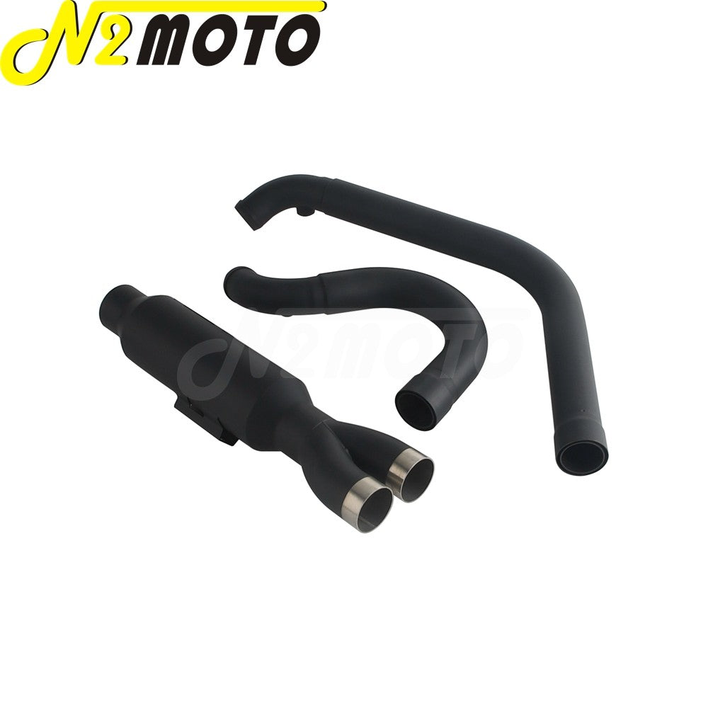 Motorcycle 2-into-1 Exhaust Muffler System For Harley Touring Electra Glide FLHTI FLHTK FLHTPI FLHTKL FLHTCUI FLHTKSE 2017-2025