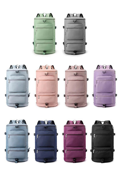 Mochila de Viagem Grande, Moderna e Simples com Compartimento Independente para Sapatos, Bolsa Casual Multibolsos para Viagens Curtas