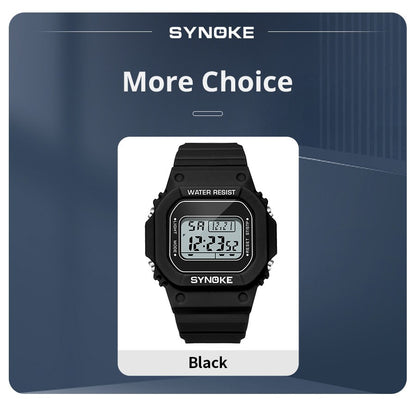 SYNOKE Outdoor Military Digital Watch For Men Fashion Retro Men Watch Sports Waterproof Men Watch Multifunctional Luminous