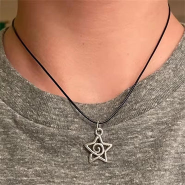 Gothic Black Cross Star Pendant Chain Necklace Y2k Choker Women Men Charm Grunge Punk Fashion Jewelry ?Harajuku Emo Accessories