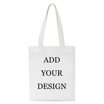 Customized Canvas Bags Shopper Shoulder Bag Big Women Designer Handbags Shopping Tote Casual Woman Grocery Customizable Fabric