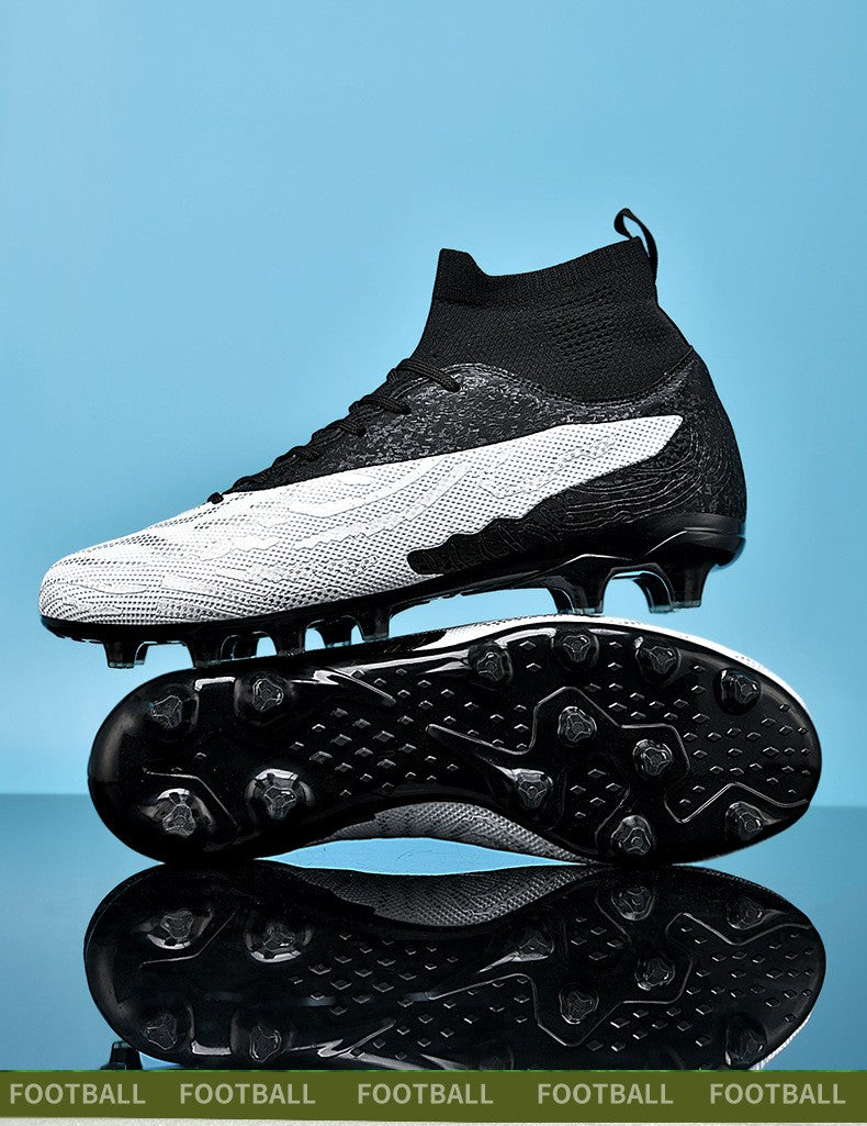 New Men Sport Soccer Shoes Training Boys Football Boots Outdoor Adult Long Spikes Non Slip Cleats Breathable Match Comfortable