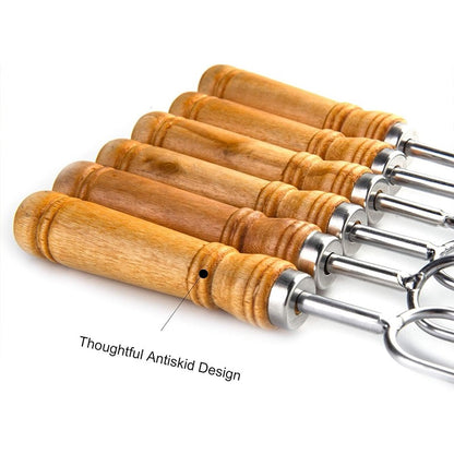 5pcs/10pcs/20pcs Stainless Steel U-Shaped Barbecue Brazing Fork Needle Grilling Skewers Double Prong BBQ Tools BBQgrill outdoor