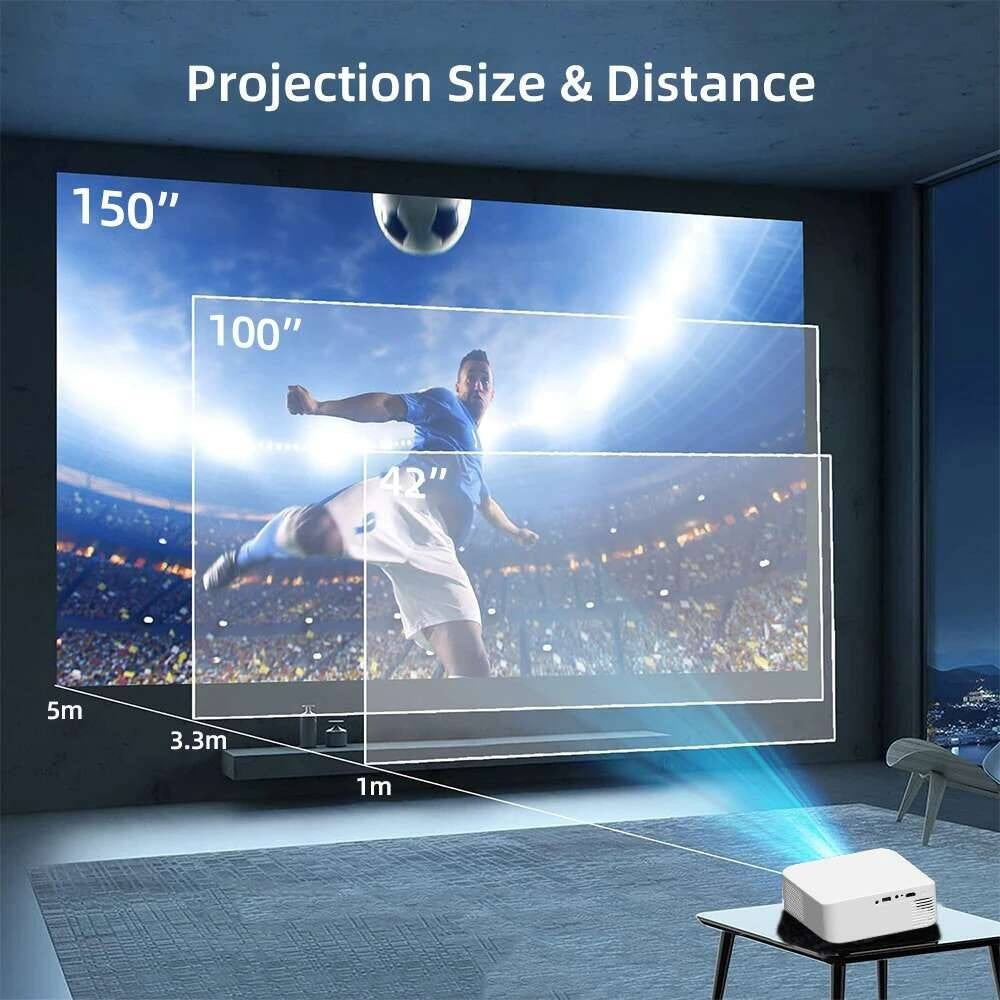 Projetor Touyinger L9 1080P Mini Portátil Full HD 4K Vídeo Projetor 15000 Lumens Home Theater Beam TV Opção Versão Android