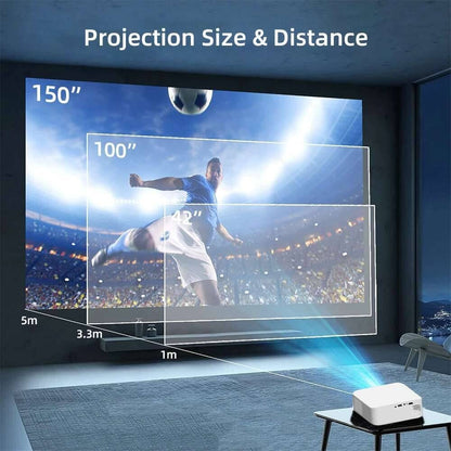 Projetor Touyinger L9 1080P Mini Portátil Full HD 4K Vídeo Projetor 15000 Lumens Home Theater Beam TV Opção Versão Android