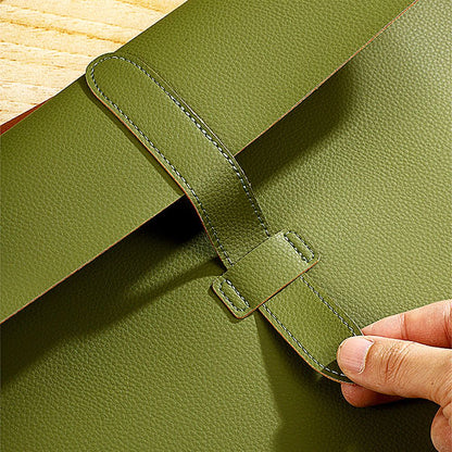 Business Office Luxury Document Bag PU Leather Custom Name Large Capacity A4 Paper File Bag Fashion Engrave Logo Storage Bags