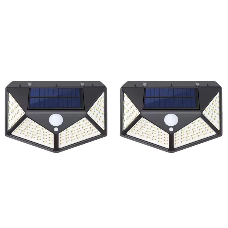 100LED Solar Flood Lights 3 Modes Outdoor Solar Motion Security Solar Light Waterproof for Garden Patio Garage Wall Light