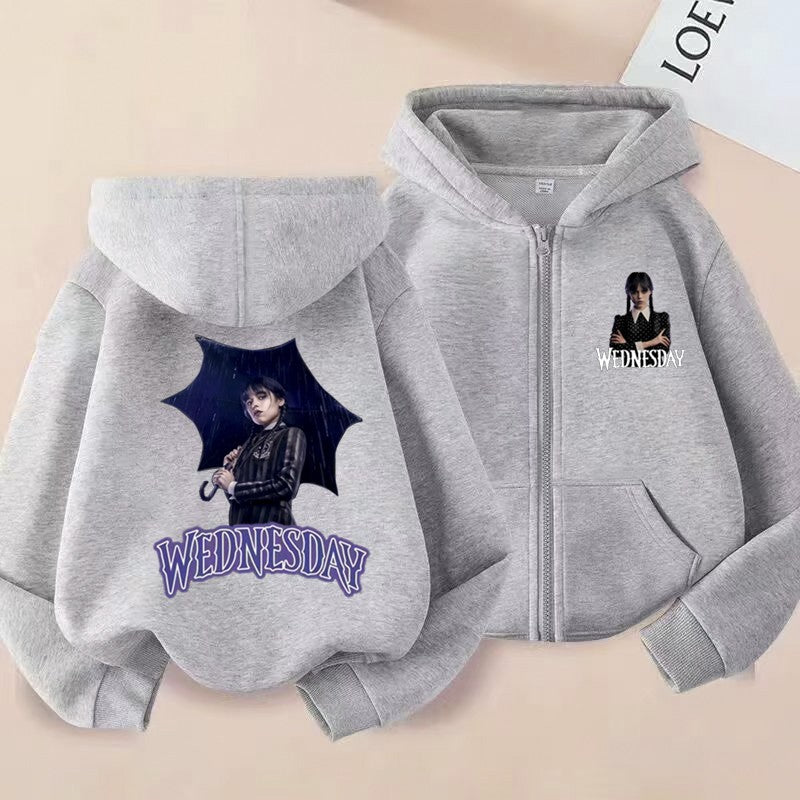 Adams Children's Hooded Cardigan 2D Printed For Boys and Girls Aged 2-12 Sweet Cool Versatile cute Fun and Energetic