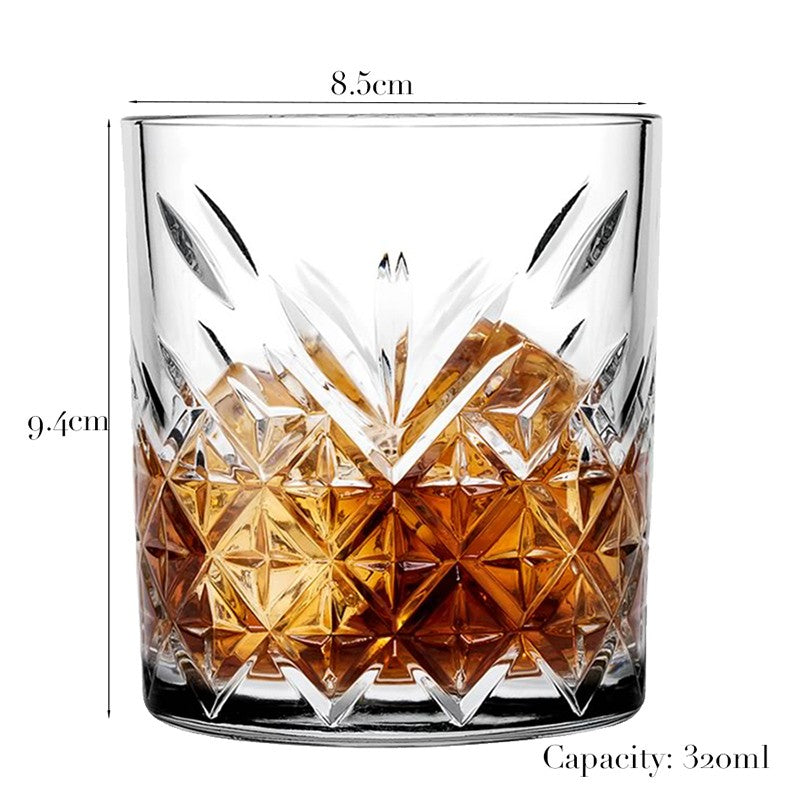 1 Copo de Uísque, Copos Tumbler para Whisky On the Rocks, Vidraria para Coquetéis, Scotch, Bourbon, Gin, Vodca, Conhaque