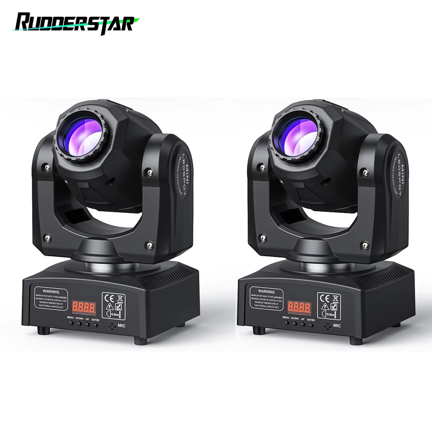 2PCS 30W Spot Moving Head Light Beam Stage Effect Lighting Projector DMX Voice Control for Disco Party Concert Wedding Theater