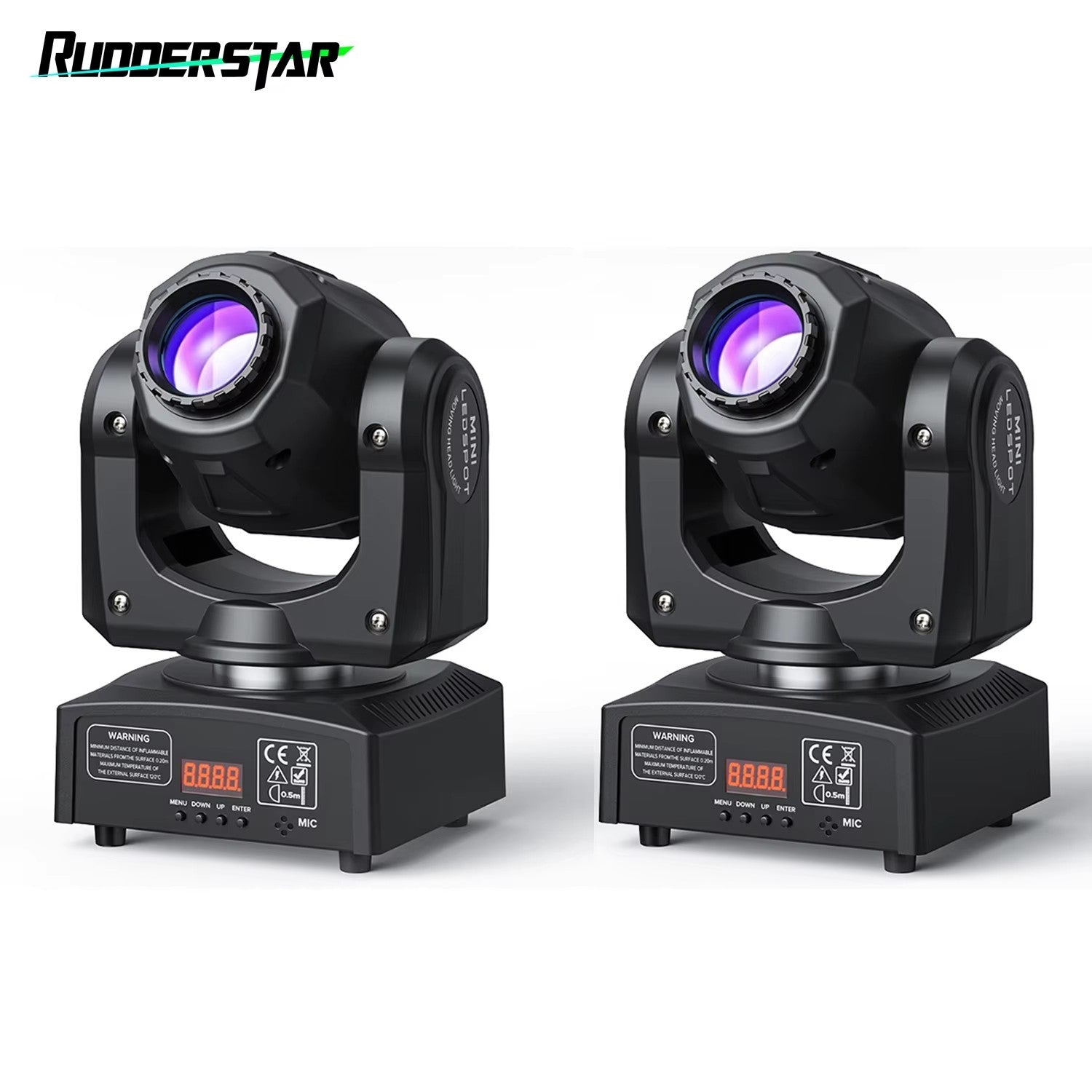 2PCS 30W Spot Moving Head Light Beam Stage Effect Lighting Projector DMX Voice Control for Disco Party Concert Wedding Theater