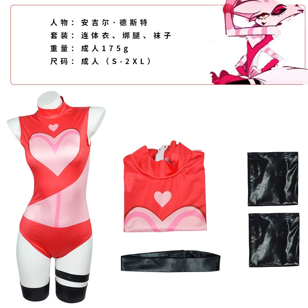 Vox Cosplay Costume Cartoon Hotel Top Pants Full Set Disguise Halloween Carnival Suit Stage performance costumes and costumes