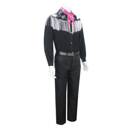 Costume De Cosplay Du Film Ken Pour Adulte, T-shirt Noir, Écharpe Rose, Ensemble Complet, Princesse, Ixde Carnaval D'Halloween