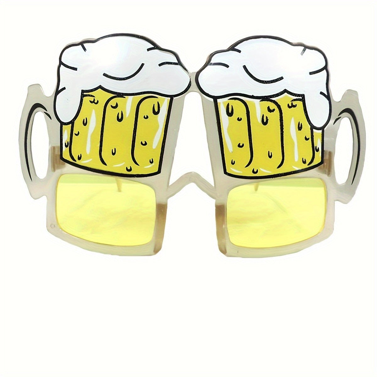 Novelty Bubble Beer Mug Glasses Plastic Durable Design - Tropical Theme Photo Booth Props for Beach Parties Bars & Bat Mitzvahs