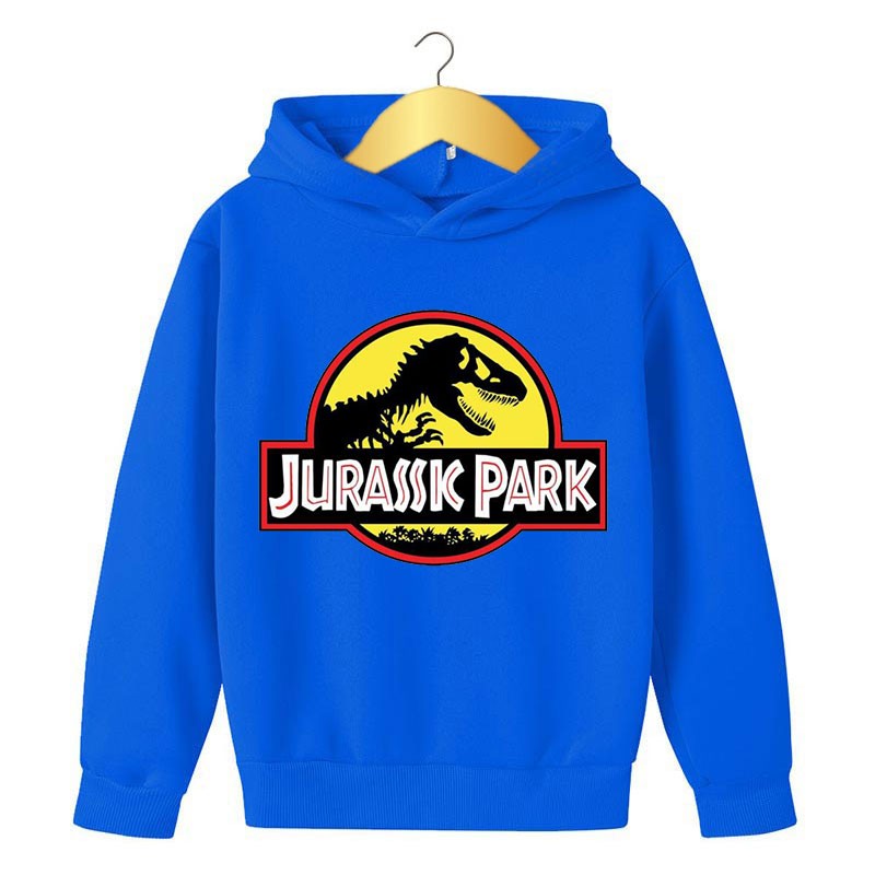 Fashion Print Jurassic Park Children's Hoodies Clothing Girls Casual Sweatshirr Spring Autumn Anime Boy Sweatshirt black Coat