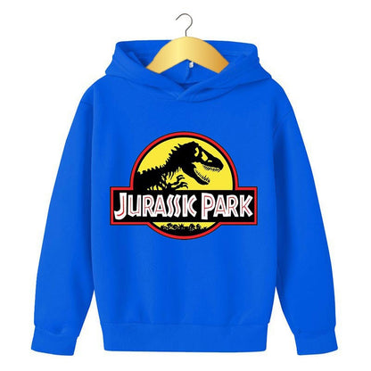 Fashion Print Jurassic Park Children's Hoodies Clothing Girls Casual Sweatshirr Spring Autumn Anime Boy Sweatshirt black Coat