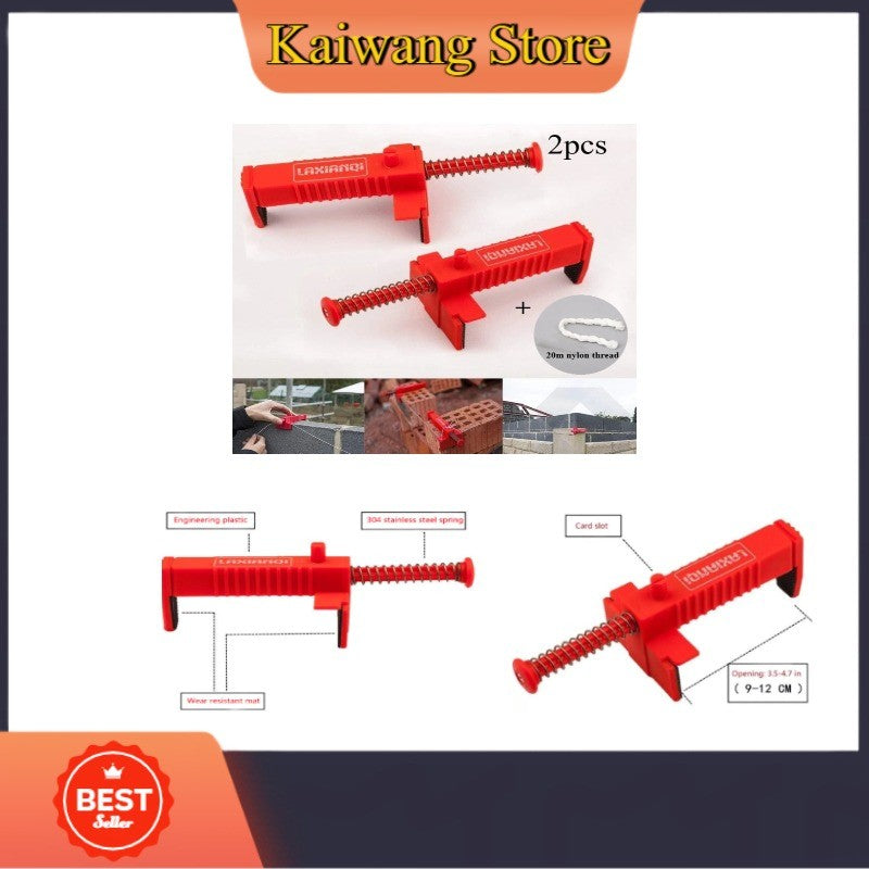 Conjunto de 2 peças, marcador de linha de junta de tijolos de tijolo vermelho, ferramenta de linha de braçadeira de revestimento de tijolo, ferramenta de tijolo extrator de arame, extrator de linha de tijolo de construção