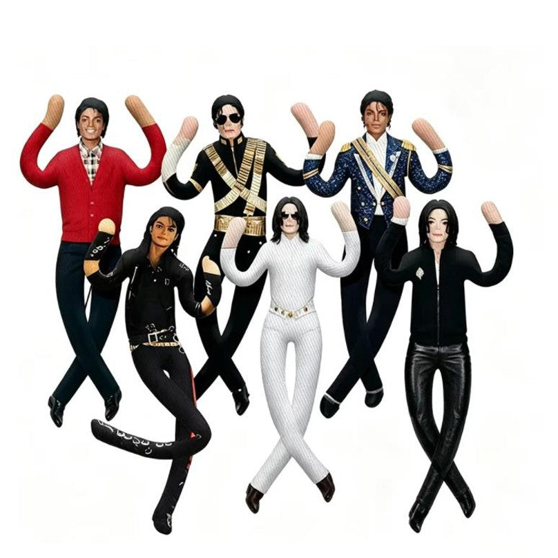 Anime Cosplay MJ Michael Jackson Plush Plushy Prop Doll Plush Stuffed Figure Dolls Room Decoration Abstract Joint Mobility Props