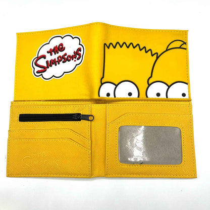 Carteira Dobrável Marvel Vingadores Os Simpsons Bonecos de Anime Masculina Infantil Porta-Cartões de Identidade com Prendedor de Dinheiro Bolsa de Presente de Desenhos Animados