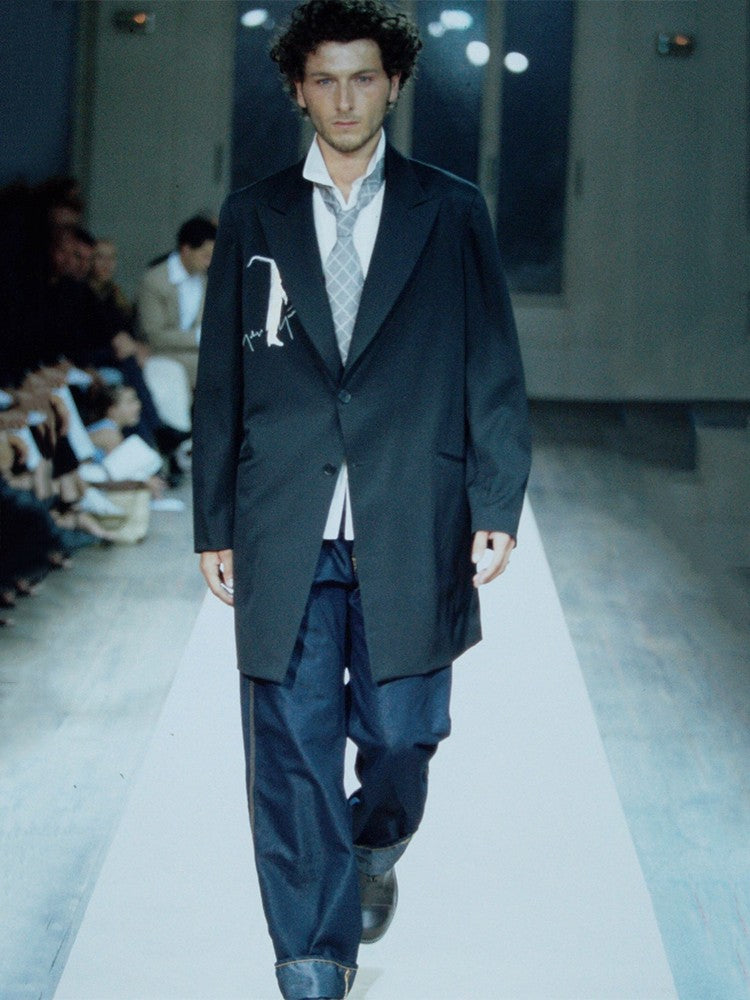 BLACK JOKER Big size blazer men's jacket with embroidery men's oversize jacket luxury men's jacket black Men's suit jackets