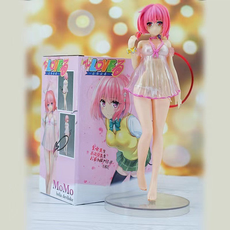 To Love Ru Darkness Momo Belia Deviluke pijama figura PVC Action Anime modelo adulto coleção brinquedos boneca presente