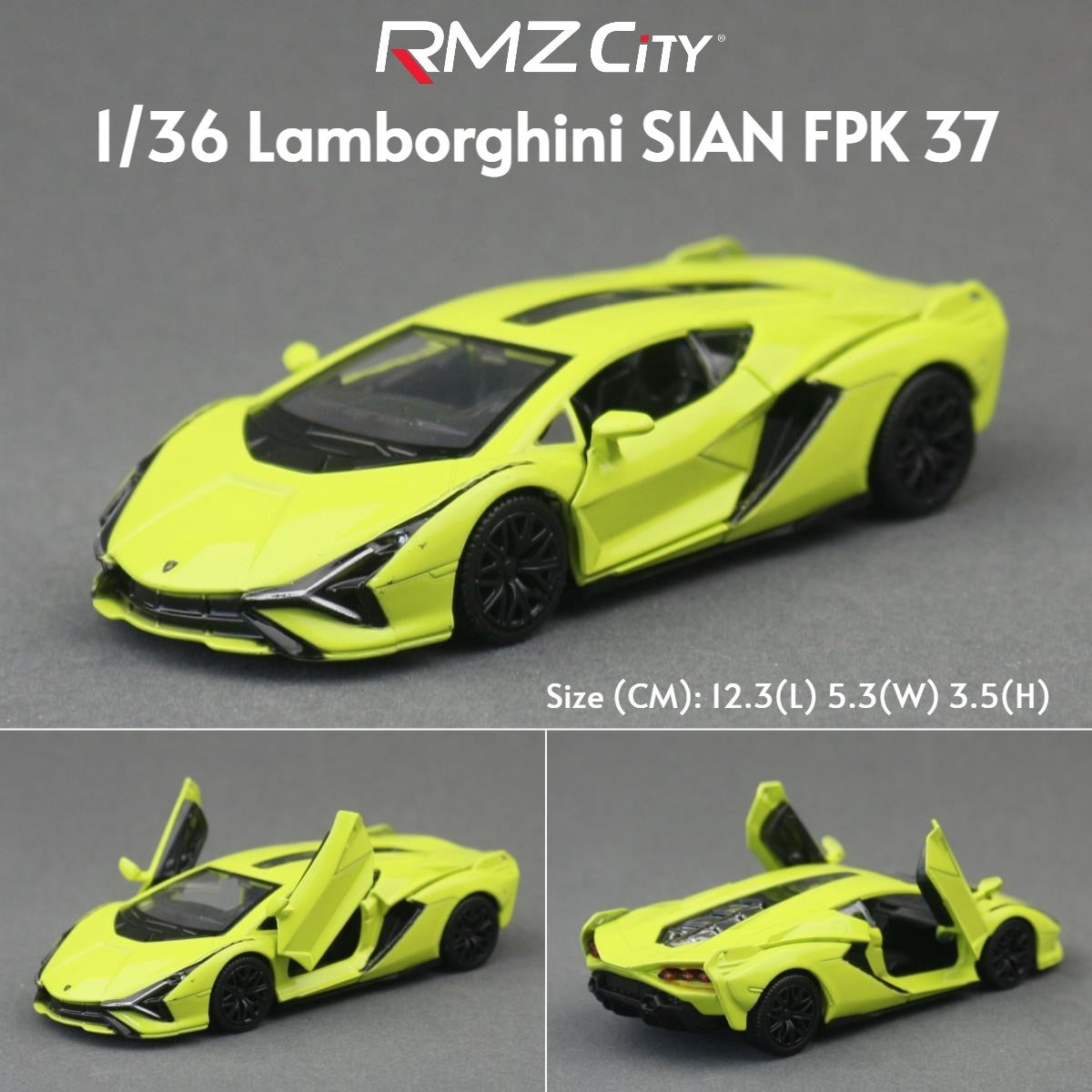 1/36 Lamborghini Super Sport Miniatura de Carro de Brinquedo para Crianças RMZ CiTY Diecast Metal Carrinho de Fricção para Coleção Presente Meninos